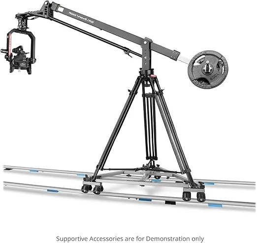 PROAIM Swift Dolly with 12ft Straight Track for Jib Camera Crane. Built for Light Travel & Quick Setup. Payload: Dolly - 159kg /350lb (P-SFT-DT-12)