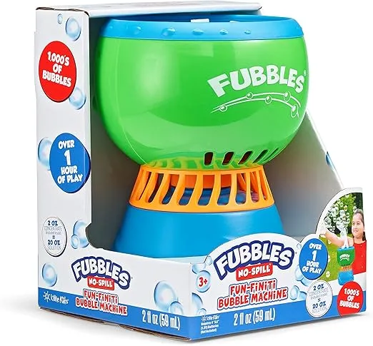 Little Kids Fubbles No-Spill Fun-Finiti Bubble Machine Active Play for Ages 3 to 8