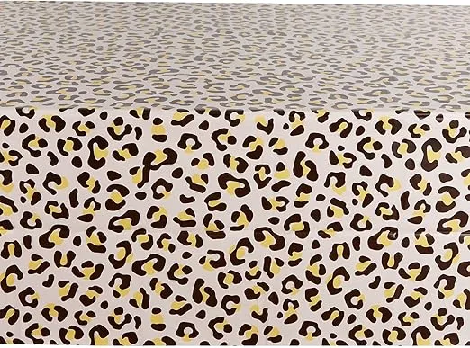 Sparkle and Bash Cheetah Print Tablecloth, Safari Birthday Party Supplies (54 x 108 in, 3 Pack)