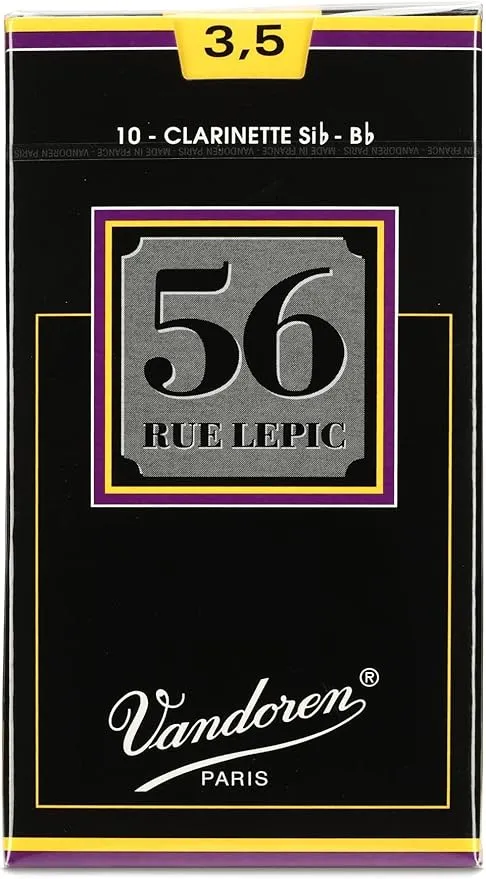 Vandoren CR5035 Bb Clarinet 56 Rue Lepic Reeds Strength 3.5; Box of 10