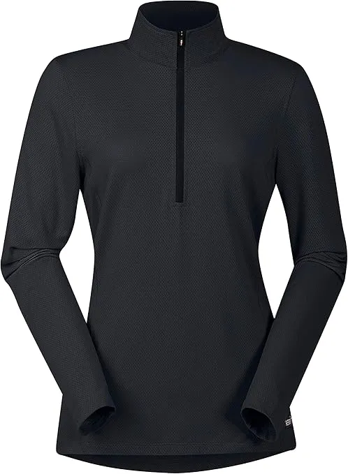 Kerrits Women's Ice Fil Lite Long Sleeve Shirt – Cooling Sun Protection Shirt for Horse Riding, Golf, Hiking