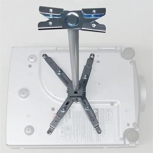 ALZO Suspended Drop Ceiling Video Projector Mount with Scissor Clamp for T-Bar Attachment