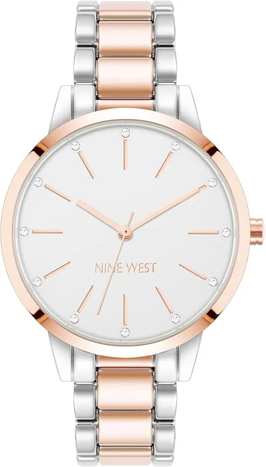 Nine West Women's Crystal Accented Bracelet Watch