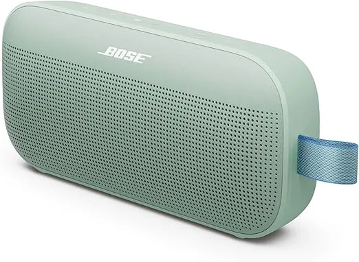 Bose New SoundLink Flex Portable Bluetooth Speaker (2nd Gen), Portable Outdoor Speaker with Hi-Fi Audio, Up to 12 Hours Battery Life, Waterproof and Dustproof, Alpine Sage - Limited Edition Color