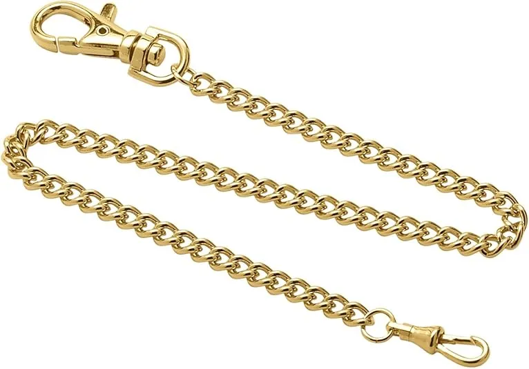 Gotham Stainless Steel Gold-Plated 14 Inch Pocket Watch Chain # GWCGTCHAIN