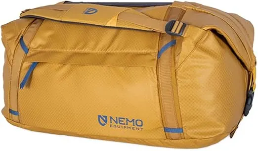 NEMO Equipment Double Haul Convertible Duffel & Tote Bag – Water-Resistant Gear Bag with Backpack Straps - 55L - Chai