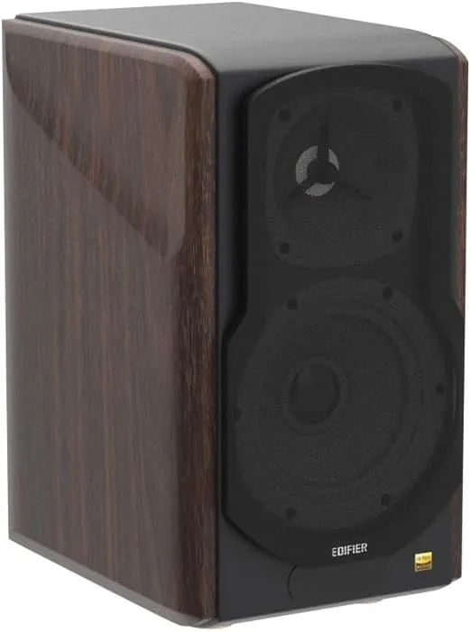 Edifier S2000MKIII Coaxial, Bluetooth, Optical and RCA Bookshelf 2.0 Speakers, Near-Field Active Tri-Amped 130w Studio Monitor for Audiophiles with Wireless, Line-in and Optical Input Walnut