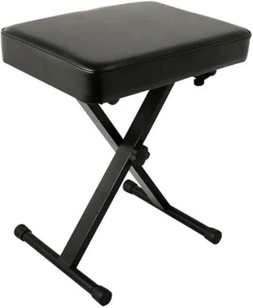 Yamaha OEM PKBB1 Adjustable Padded Keyboard X-Style Bench, Black, 19.5 inches