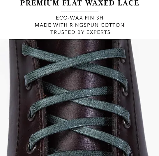 Premium Flat Waxed Cotton Boot Laces - Cobbler's Choice Shoe Laces - Durable and Beautiful Laces!