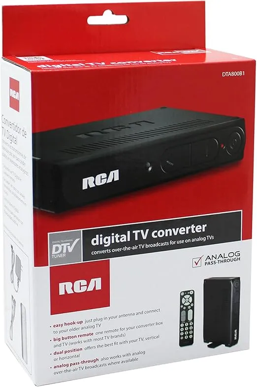 RCA DTA-800B1 Digital To Analog Pass-through TV Converter Box