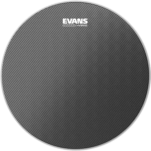 Evans Hybrid Drumhead - Hybrid Marching Snare Drum Head - For Sensitivity, Dynamic Range - Enhances Projection, Durability - Grey, 13 Inch