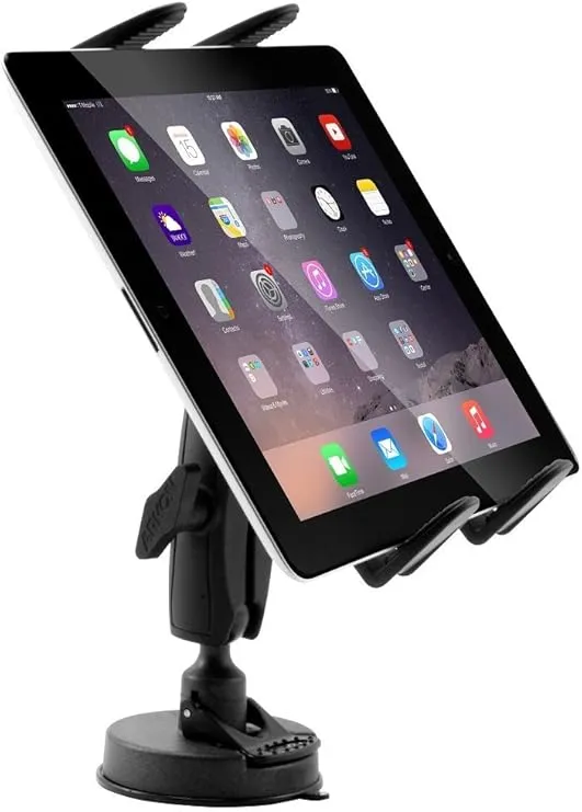 ARKON Mounts - Heavy-Duty Sticky Suction Tablet Mount | Spring Loaded Design | 360-Degree Rotation | Tablet Holder for Car/Truck Dash or Windshield | Fits iPad, Samsung Galaxy Tab, Nexus and More