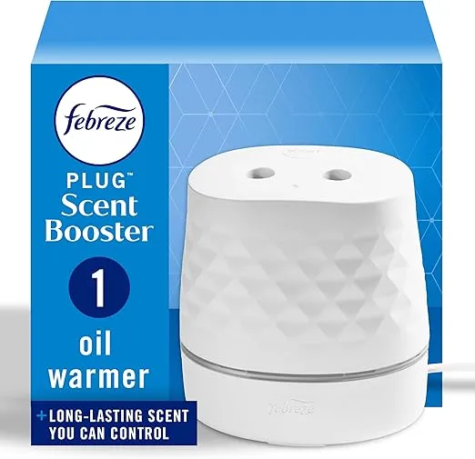 Febreze Plug Scent Booster Continuous Scent Device Oil Diffuser, Compatible with Febreze Air Freshener Plug in Refills