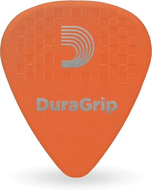 D'Addario DuraGrip Guitar Picks - Guitar Accessories - Grip Stamped - Guitar Picks with Grip for Acoustic Guitar, Electric Guitar, Bass Guitar - 25-pack, 0.60mm-Light