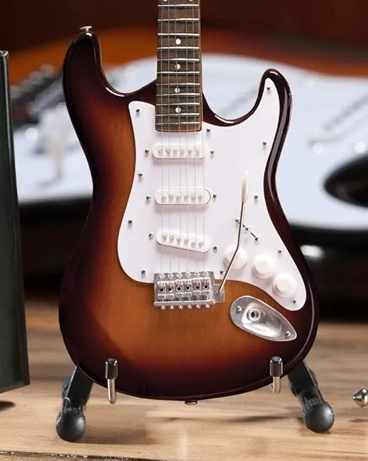 Officially Licensed Mini Sunburst Fender Strat Guitar Replica