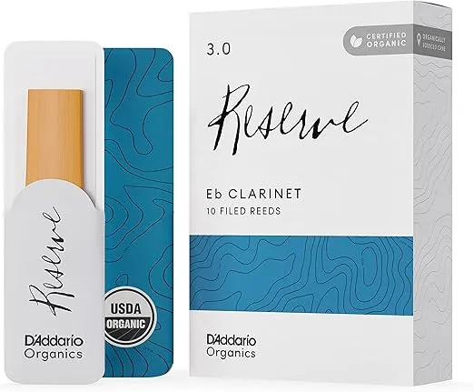 D’Addario Organic Reserve Eb Clarinet Reeds - Filed, Strength 3.0, 10-Pack