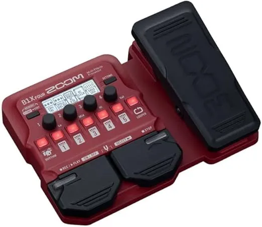 Zoom B1X FOUR, 71 Internal Effects Pedal, Black, Classic Style, Model Number: B1X FOUR, Guitar Effect Device