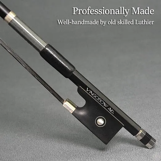 4/4 Size Natural Black Mongolia Horse Hair Carbon Fiber Violin Bow