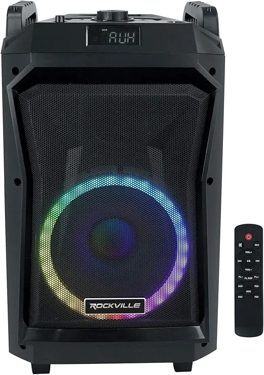 Rockville RockNGo 800 10" Portable Wireless Bluetooth Speaker w/LED/Wheels/Loud!