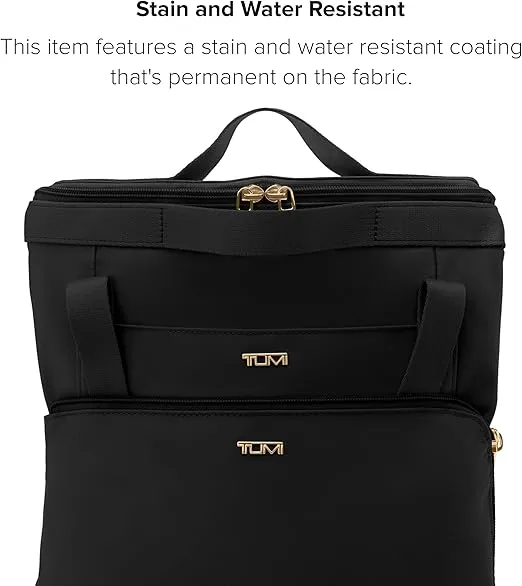 TUMI - Just In Case Duffel Bag - Packable Travel Bag - Carry On Duffel Bag - Water-Resistant - 10.3" X 18.9" X 10.3" - Black with Gold Hardware