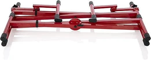 Gator Frameworks Deluxe Two Tier X Frame Keyboard Stand; Bright Red Finish (GFW-KEY-5100XRED)