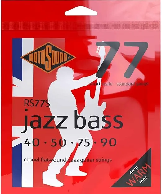 Rotosound RS77S Monel Flatwound Short-Scale Bass Guitar Strings (40 50 75 90)