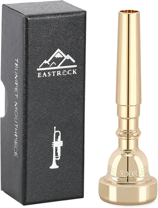 EastRock 3C Trumpet Mouthpiece Gold Bb Trompeta Mouthpiece Trumpet Instrument Accessories Vacuum Packed