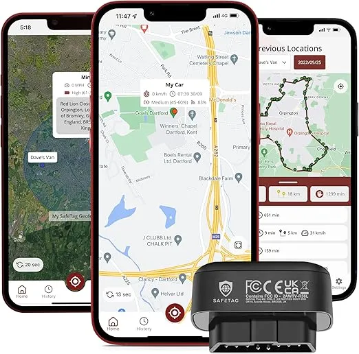 Plug - 4G LTE Car GPS Tracker, Vehicle Location Every 10-30 Seconds, Multiple GeoFences, Route Playback, Monitor Speed, Driving Behaviour, No Activation Fees, Cancel Anytime, 7 Day Free Trial