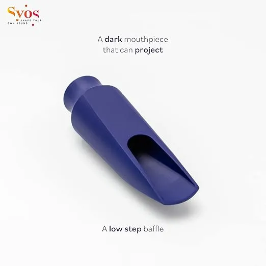 Syos Tenor Saxophone Mouthpiece, Smoky Model, 5 Tip Opening, Pitch Black, Improve the Sound of your Sax with this Easy-To-Play, Dark and Warm Tenor Sax Mouthpiece