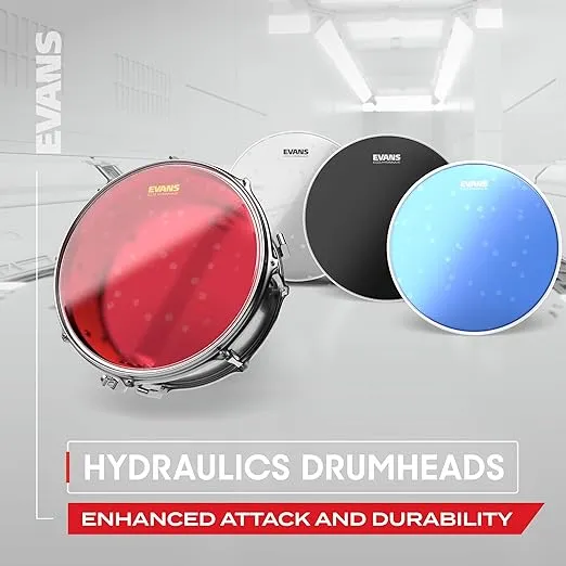 Evans Drum Heads - Hydraulic Red Rock Pack (10", 12", 16") with 14" UV1 Coated Snare Head