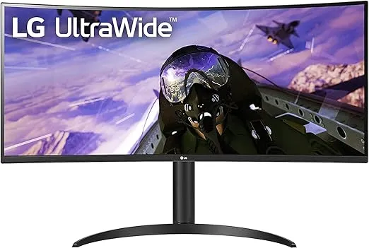 LG 34WP65C-B UltraWide Computer Monitor 34-inch QHD (3440x1440) 160Hz, HDR10, AMD FreeSync Premium, Built-In Speaker, Borderless Design, Tilt/Height Stand, HDMI DisplayPort, Black