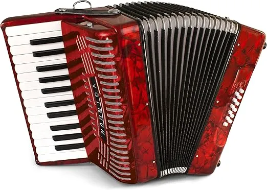 Hohner Accordions 1303-RED 12 Bass Entry Level Piano Accordion, Red