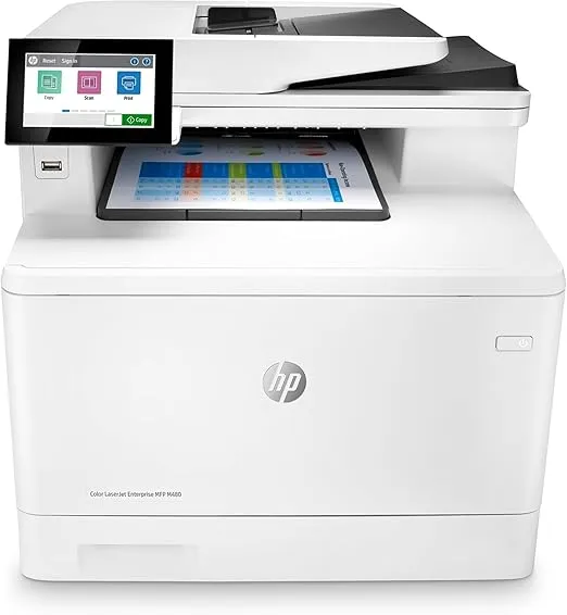 HP Color LaserJet Enterprise M480f Multifunction Duplex Printer (3QA55A) white