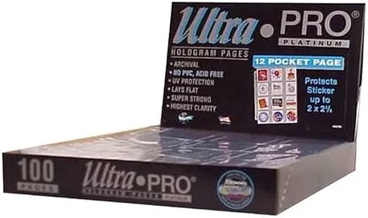 Ultra Pro 1-Pocket Platinum Page with 8" X 10" Pocket 100 ct.