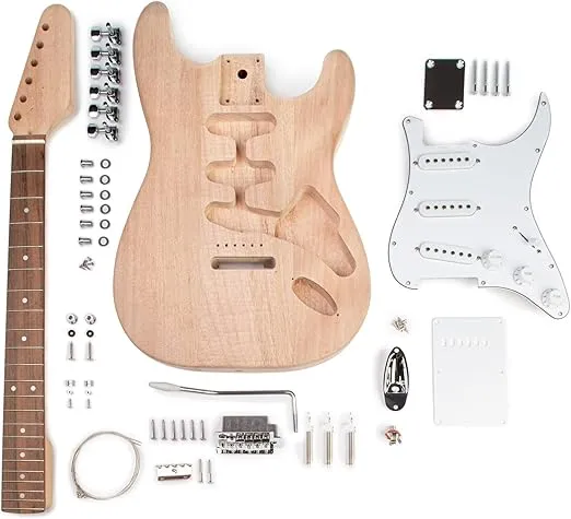 StewMac Build Your Own DIY S-Style Electric Guitar Kit (Right Handed)