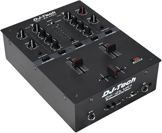 DJ Tech, 2 DJ Mixer, Black, One Size (DIF2SMKII)