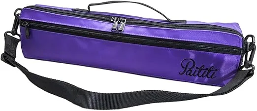 Paititi Brand New C Flute Hard Case Cover w Side Pocket/Handle/Strap Purple Color