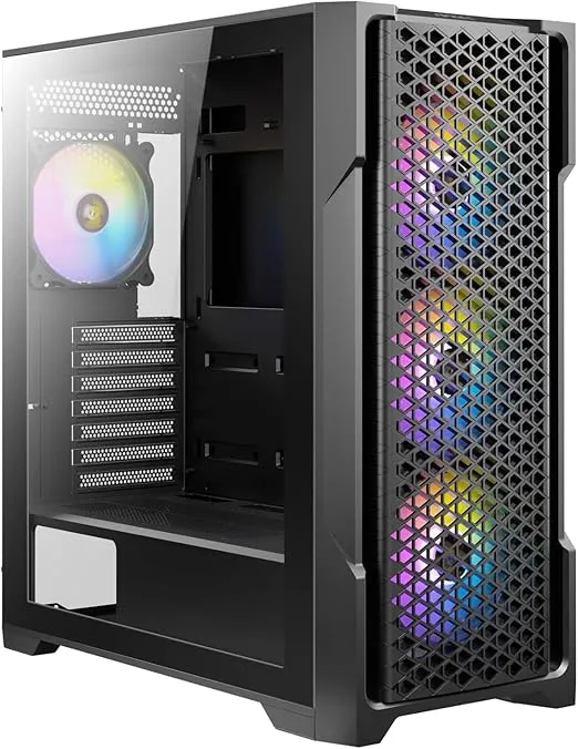 ANTEC AX Series AX90 Mid-Tower ATX Gaming Case, High-Airflow Mesh Front Panel, 4 x 120mm ARGB Fans Included, Tempered Glass Side Panels, 360mm Radiator Support