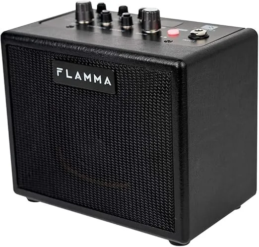 FLAMMA FA05 Electric Guitar Amplifier Combo Guitar Amp 5 Watt Support Bluetooth Headphone 7 Preamp Models Built-in Mod Reverb Delay Chorus Effects 40 Drum Machine for Performance Practice Recording