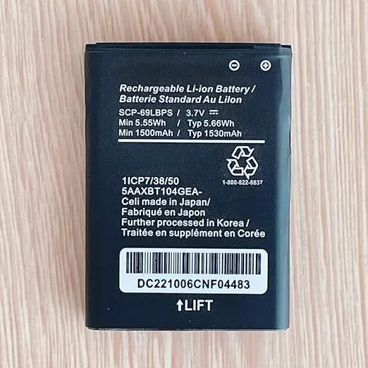 SCP-69LBPS Replacement Battery, for Kyocera DuraXV LTE E4610 DuraXV E4520 DuraXA E4510 DuraXE E4710 SCP-63LBPS Battery