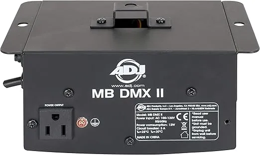 American DJ DMX controllable heavy duty mirror ball motor 20 inch mirror ball max also has on off switchable outlet for pinspots