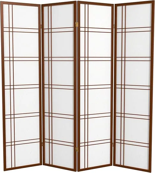 Red Lantern SSCDBLX-4_Panel-Walnut Folding Screen