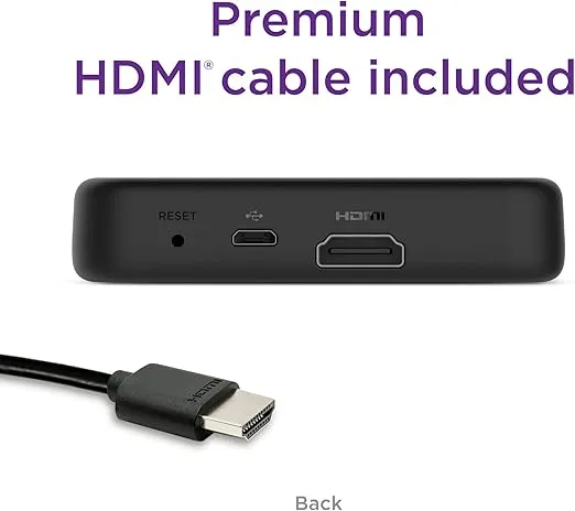 Roku Premiere Streaming Media Player HD/4K/HDR Simple Remote and Premium HDMI Cable, Black & Bundle Swanky Cables HDMI Cable, 3920R