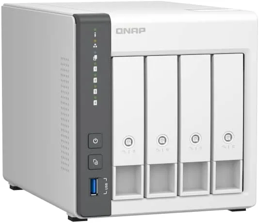 QNAP TS-433-4G-US 4 Bay NAS with Quad-core Processor, 4 GB DDR4 RAM and 2.5GbE Network (Diskless)