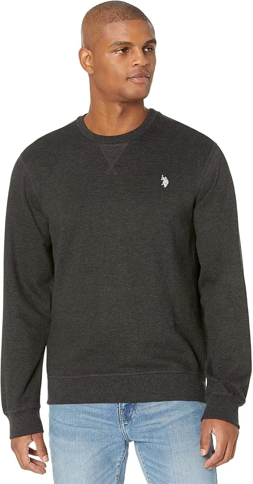 U.S. Polo Assn. Long Sleeve Popover Crew Neck Fleece Sweatshirt