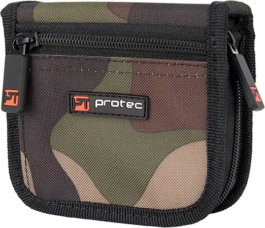 Protec Double Trombone Mouthpiece Pouch with Zipper Closure