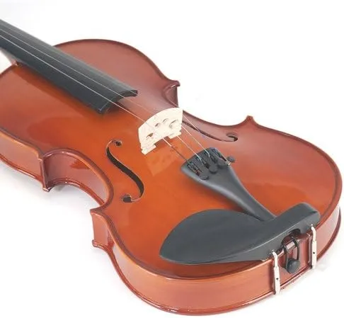 Mendini by Cecilio 16-Inch MA250 Varnish Solid Wood Viola with Case, Bow, Rosin, Bridge and Strings