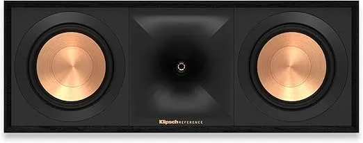 Klipsch Reference Next-Generation R-50C Horn-Loaded Center Channel Speakers for Crystal-Clear Home Theater Dialogue in Black