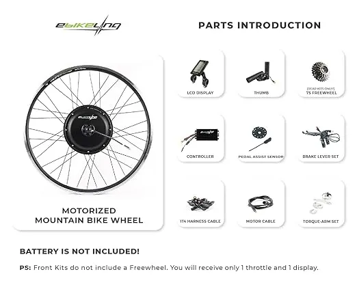 eBikeling 48V 700C Rear 1500 Watt Ebike Conversion Kit, Electric Bike Conversion Kit with Waterproof Components, Add On Electric Bike Kit for Effortless Cycling, High Performance, Durable and Reliable