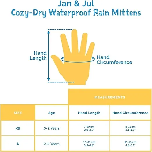 JAN & JUL Waterproof Rain Mittens for Babies and Toddlers